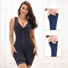 Plus Size Body Shaper with Zipper Corset and Bra